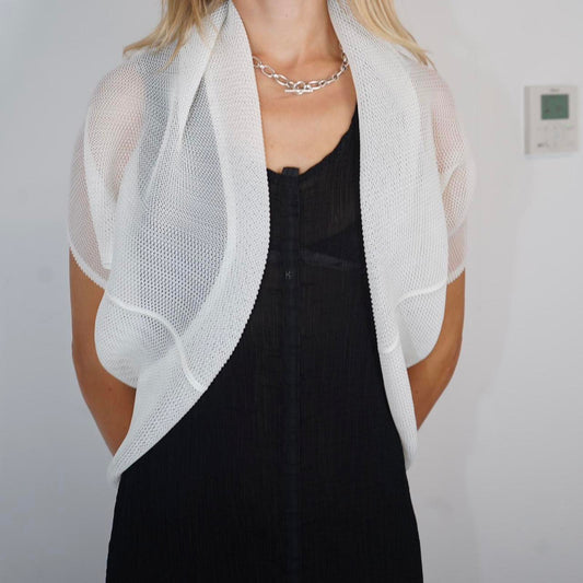 Issey Miyake white shawl