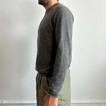 Vintage Issey Miyake Men quarter zip jumper 100% alpaca