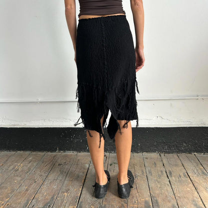 Black Issey Miyake Me crinkle abstract skirt