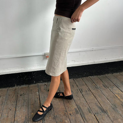 Early 2000s Prada Beige Skirt