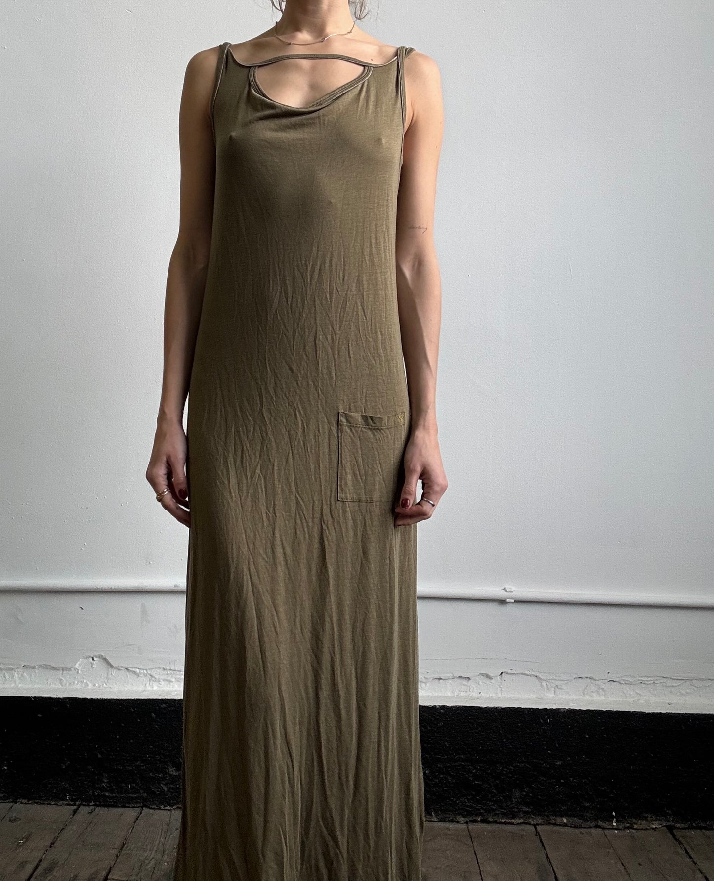 Khaki Cop Copine long dress