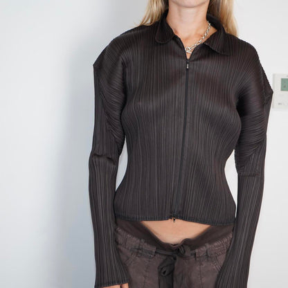 Issey Miyake Pleats Please zip up jacket