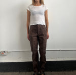 Issey Miyake leather trousers