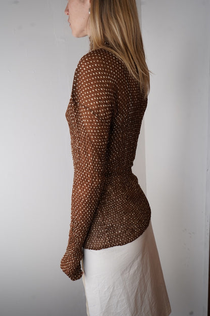 Issey Miyake Polka Dot Blouse