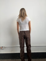 Issey Miyake leather trousers