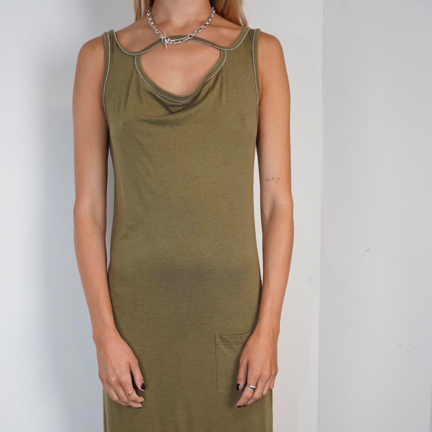 Khaki Cop Copine long dress