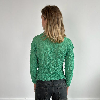 Issey Miyake Me Crinkle Long Sleeve Top