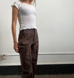 Issey Miyake leather trousers