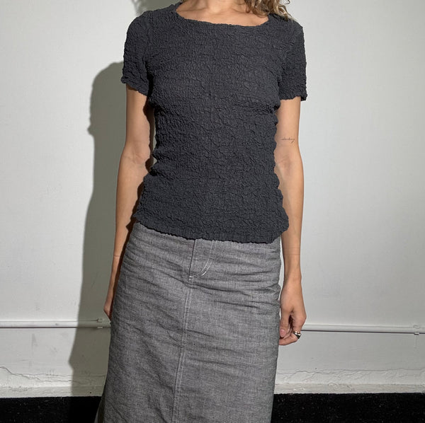 Issey Miyake crinkled top
