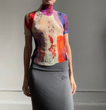 Issey Miyake crinkled top