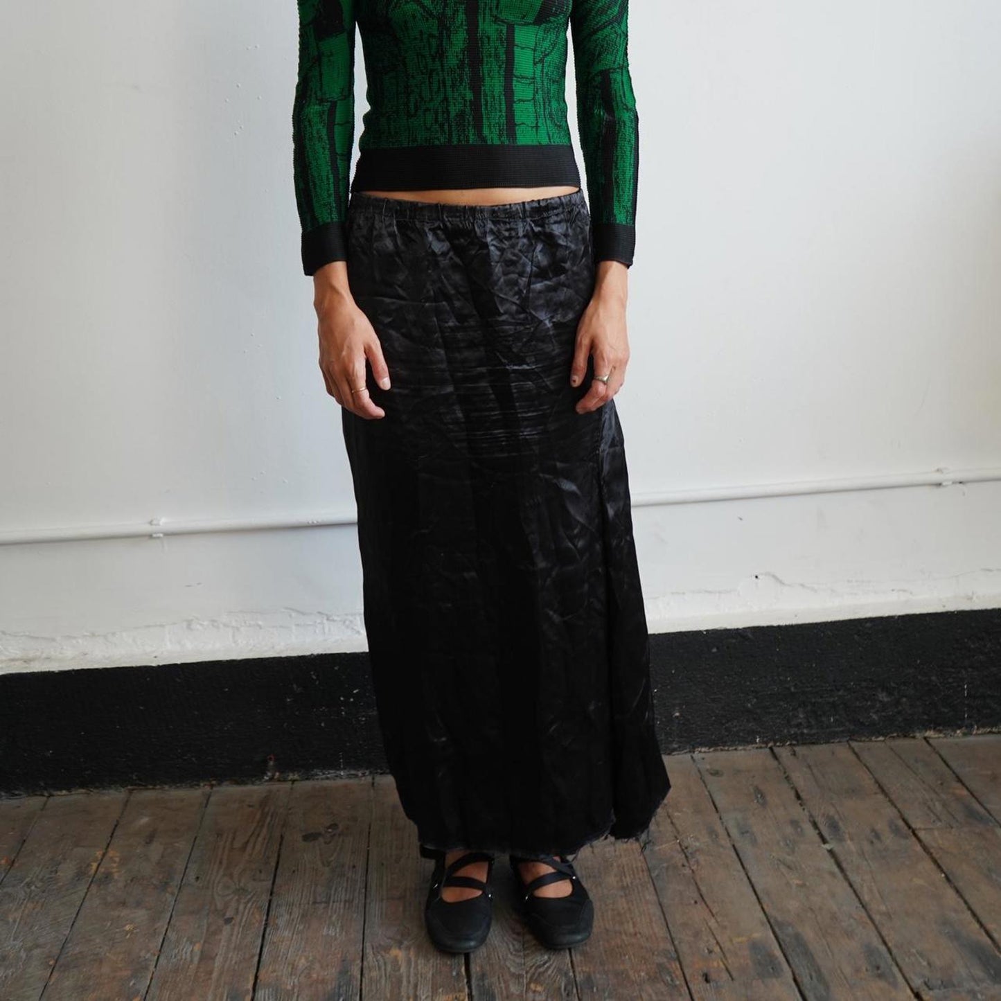 Black Comme des Garcons maxi skirt