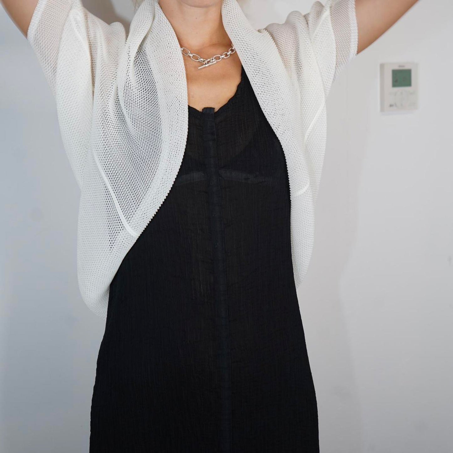 Issey Miyake white shawl