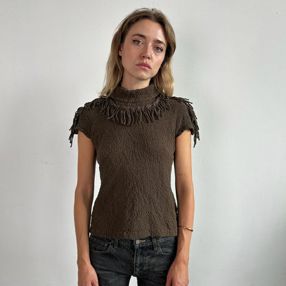 Issey Miyake me frilly top