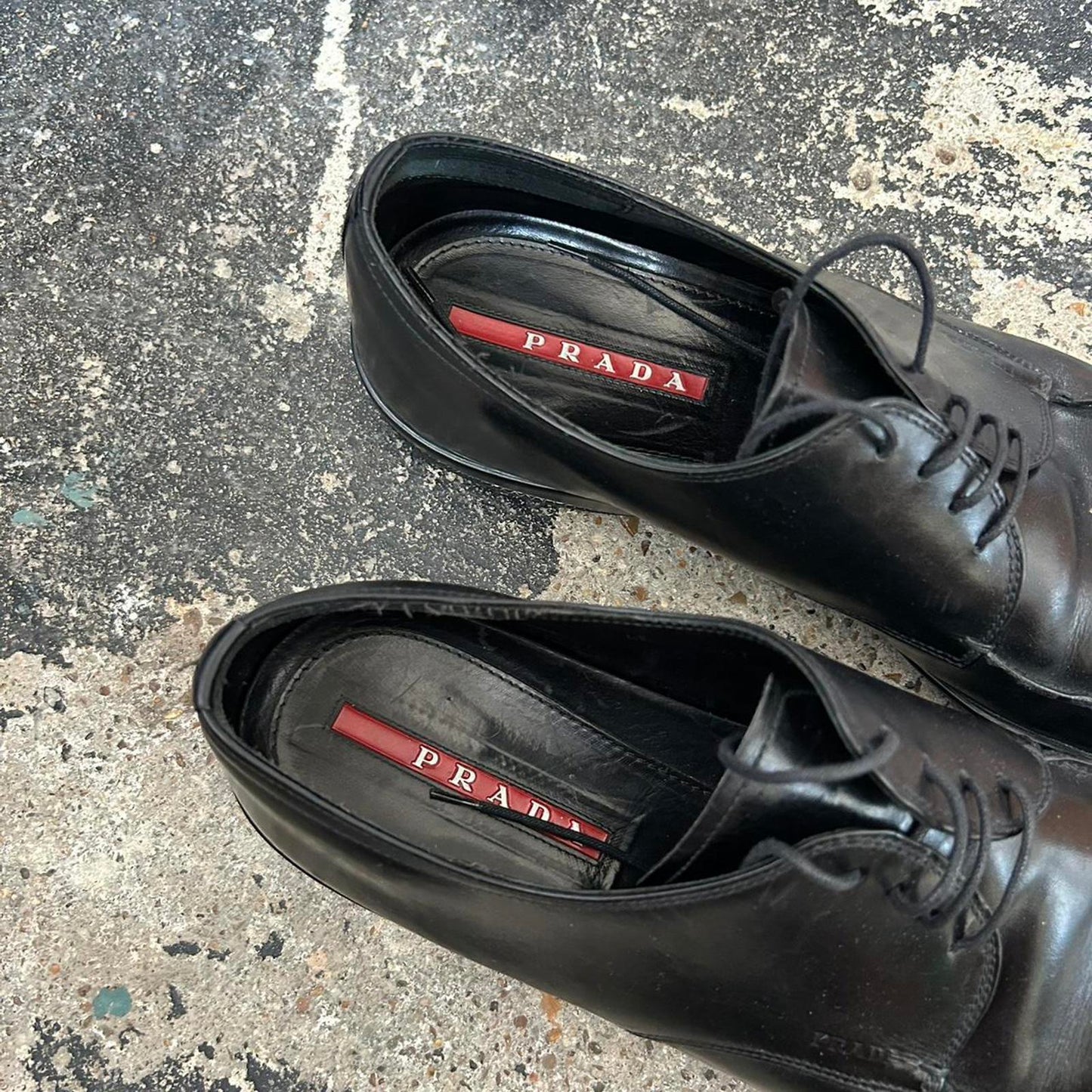 1990s Prada wedge boots