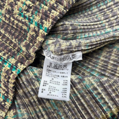 Checked Issey Miyake Pleats Please zip up jacket