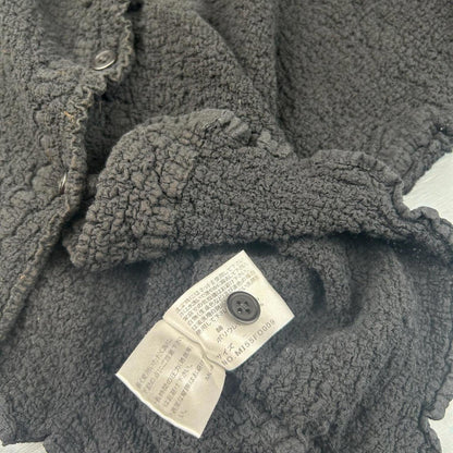 Black Issey Miyake Me crinkle button up shirt
