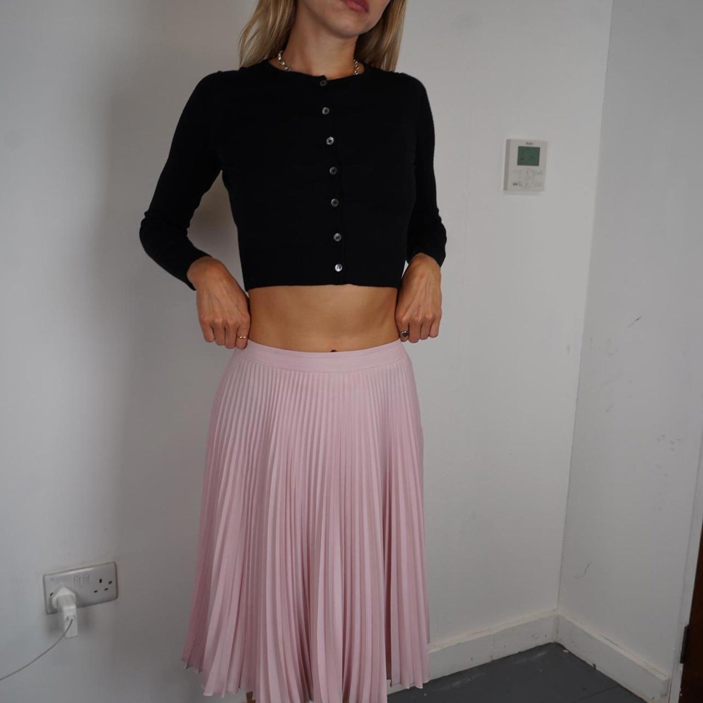Margaret Howell black cropped cardigan