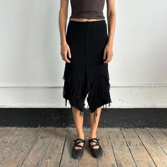 Black Issey Miyake Me crinkle abstract skirt