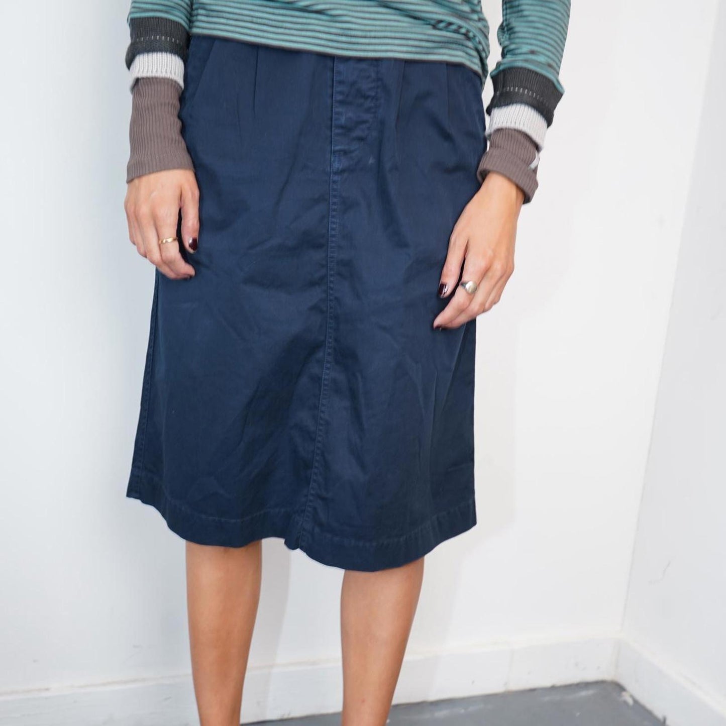 Navy Margaret Howell skirt
