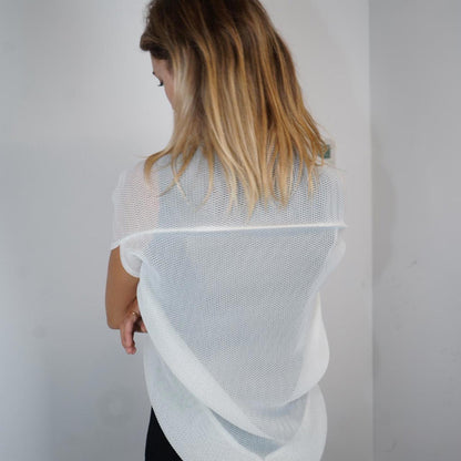Issey Miyake white shawl