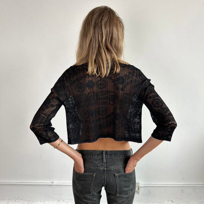 Issey Miyake Patterned Cardigan in Black