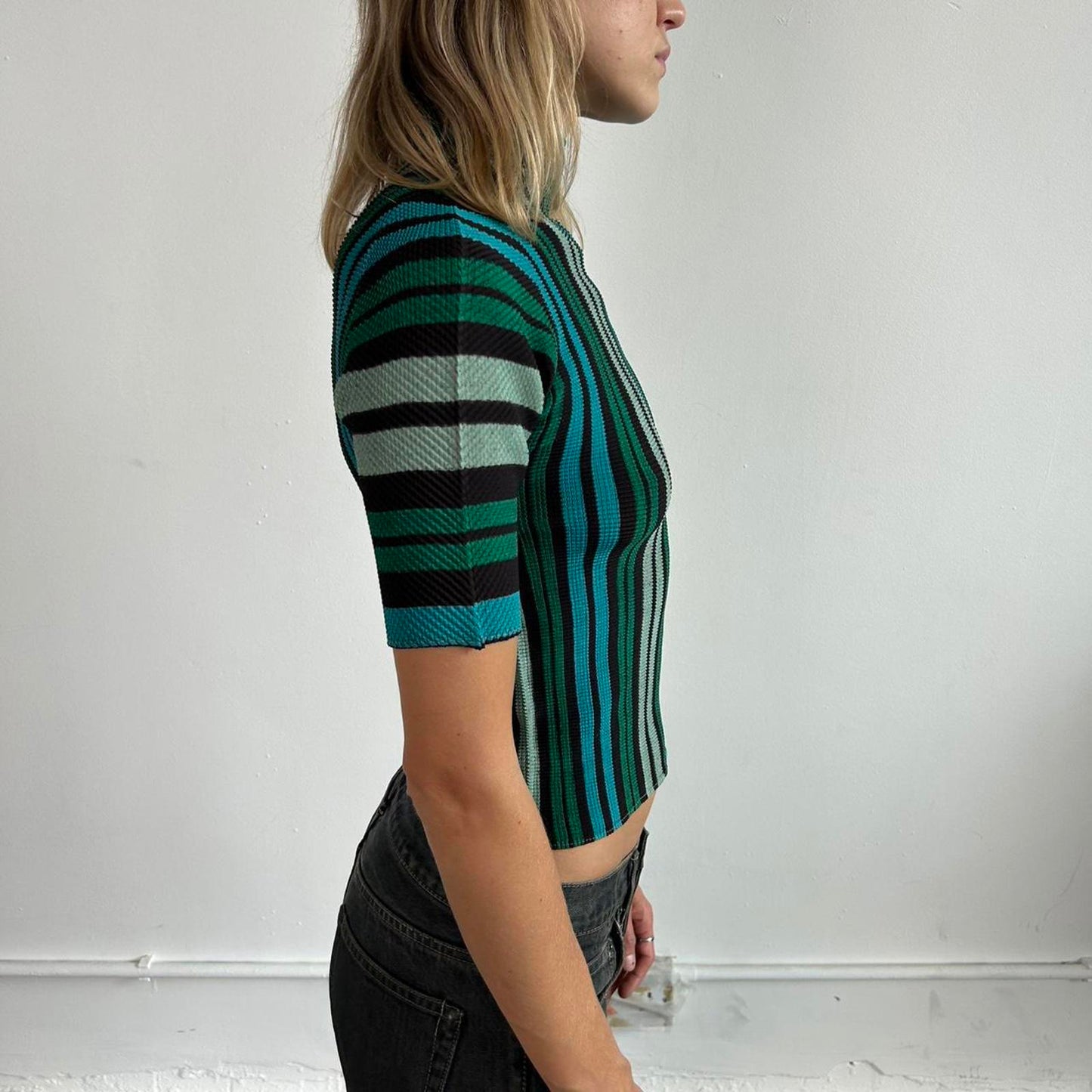 Issey Miyake T Pleated Short Sleeve T shirt