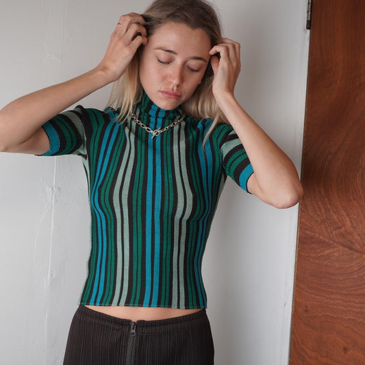 Issey Miyake T Pleated Short Sleeve T shirt