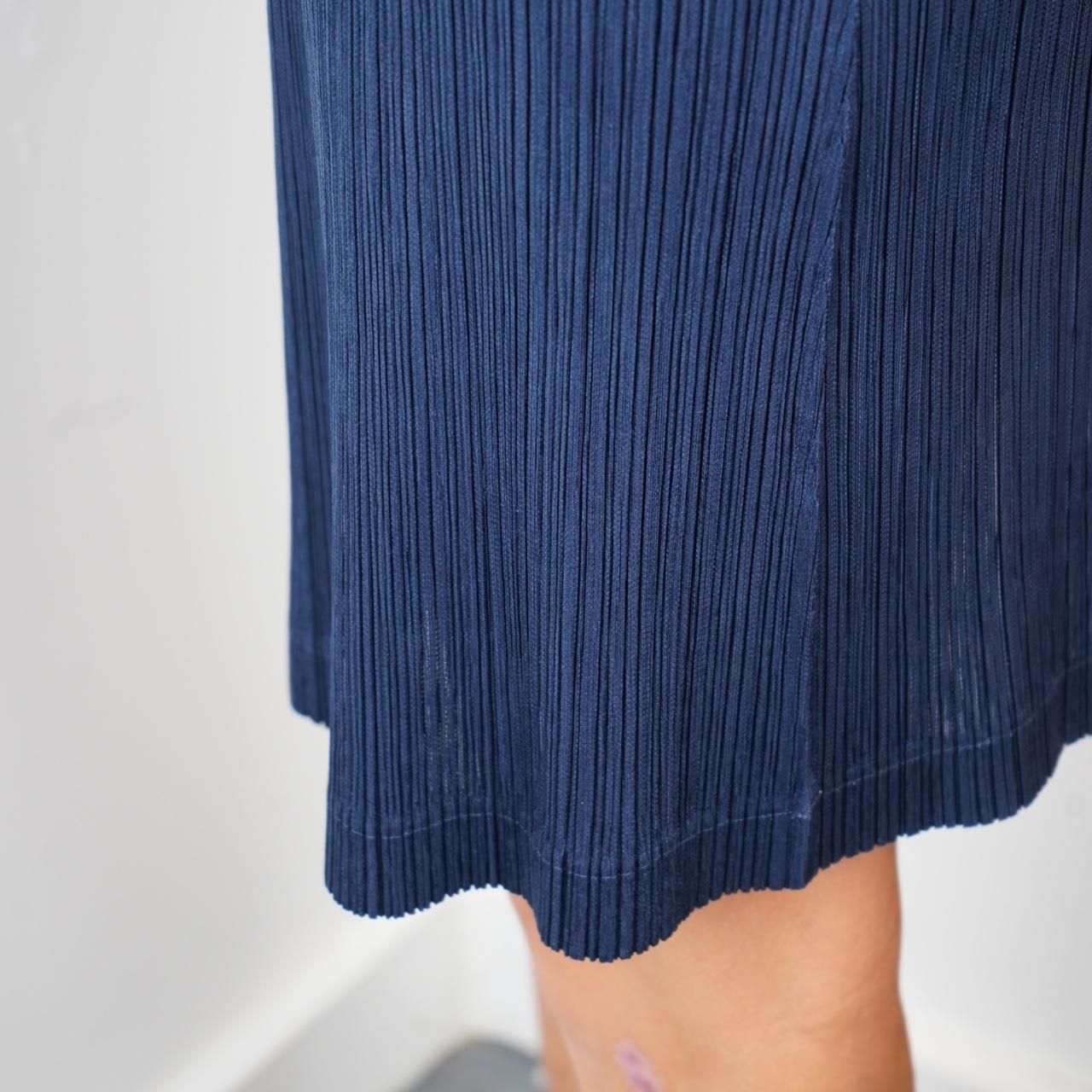 Issey Miyake Pleats Please Navy Skirt