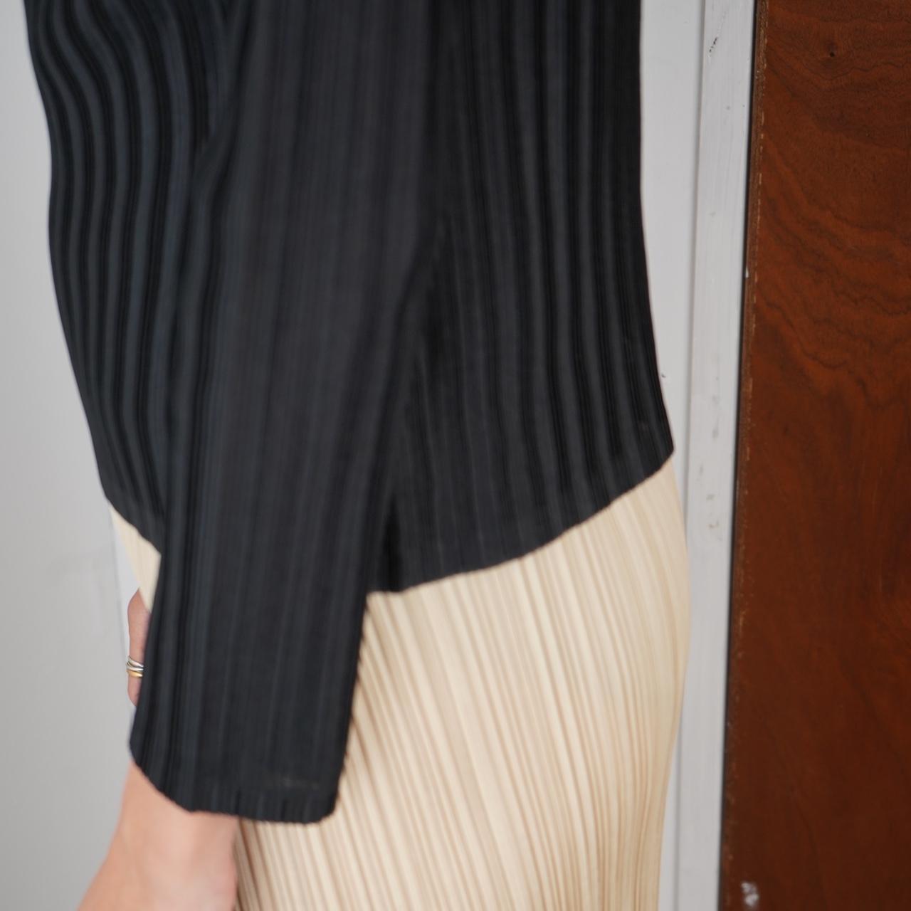 Black Issey Miyake Pleats Please High Neck Top