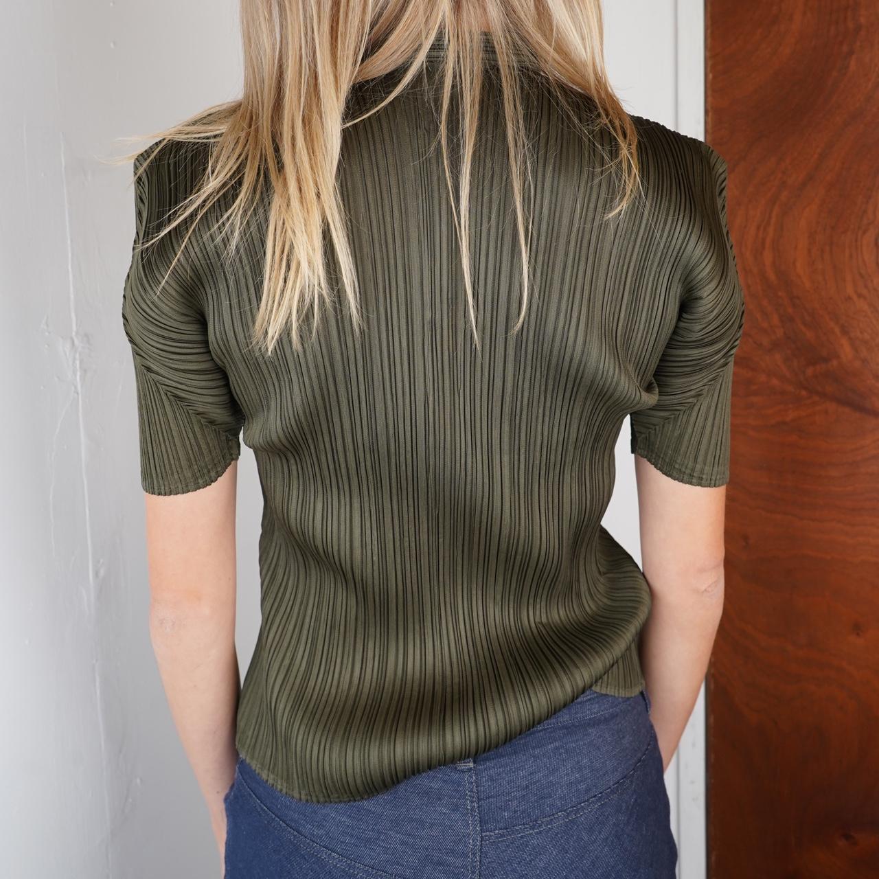 Issey Miyake Pleats Please Khaki Top